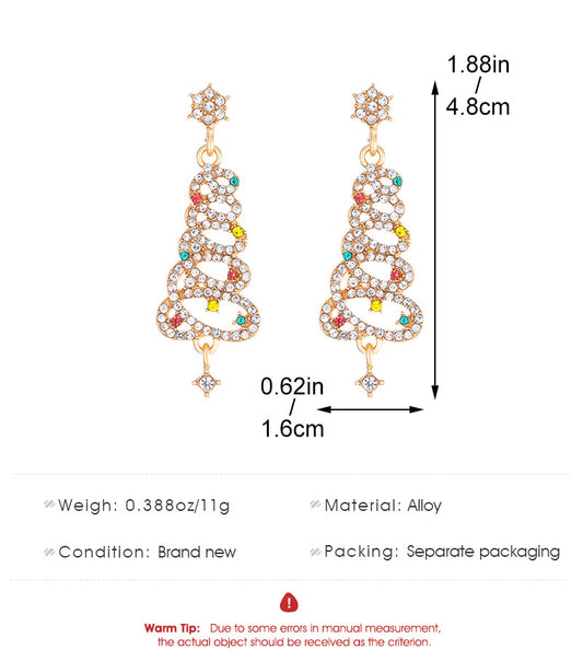 E4126 Aretes árbol de Navidad aleacion 4.6cm