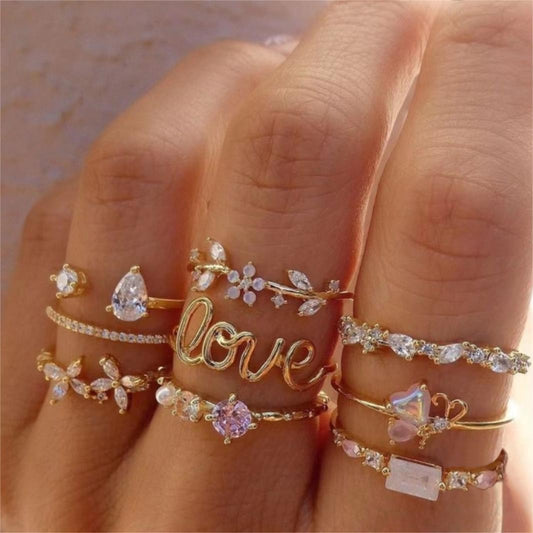 A206 Conjunto de anillos love