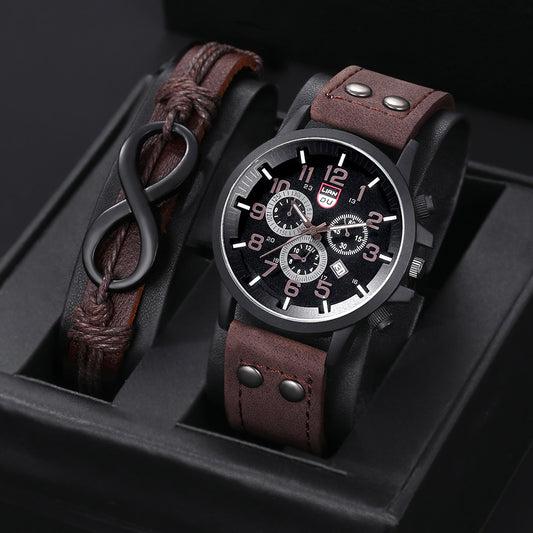 R137 Conjunto Reloj y pulsera para hombre