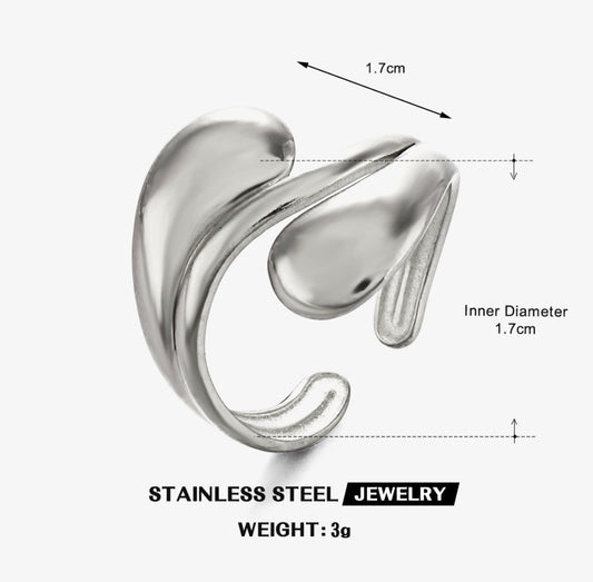 A545 Animlo gotas plateadas ajustable acero inoxidable