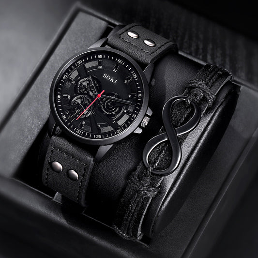 R135 Conjunto Reloj y pulsera para hombre