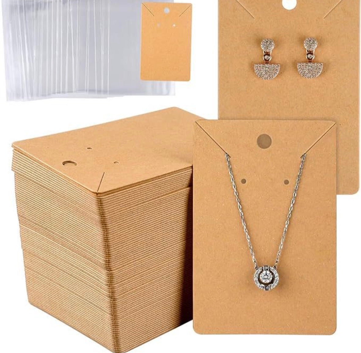 D45 Tarjetas para collar cartón 100 piezas