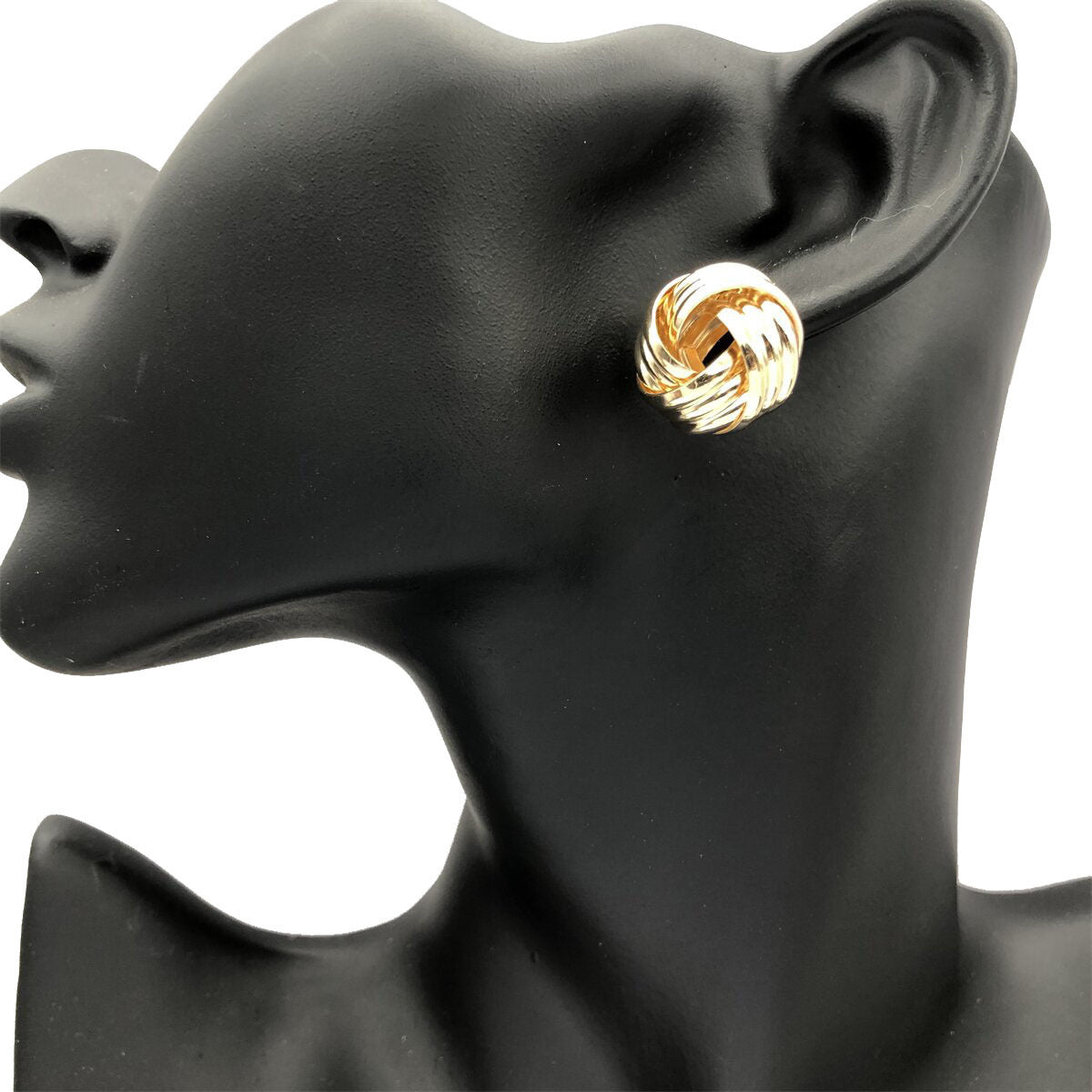 E5892 Aretes nudo dorado metal 2cm