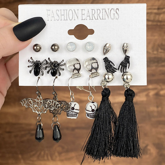 E3831 Conjunto de aretes Halloween aleacion 7cm