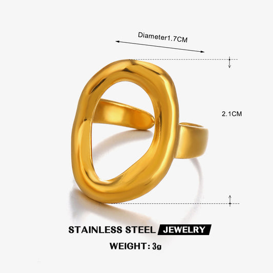 A215 Anillo dorado acero inoxidable
