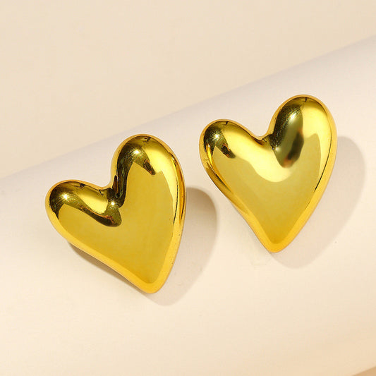 E3164AM Aretes corazon amarillo globo acrilico 3cm