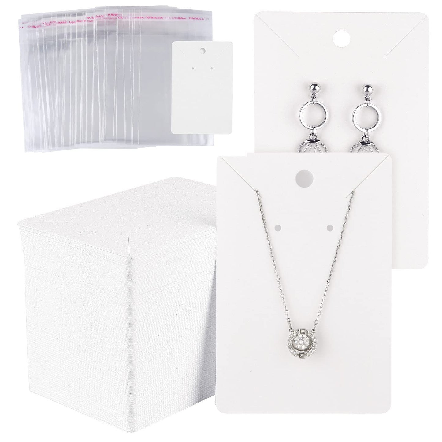 D45 tarjetas para collares blancas 6x9 cm incluye 100 piezas