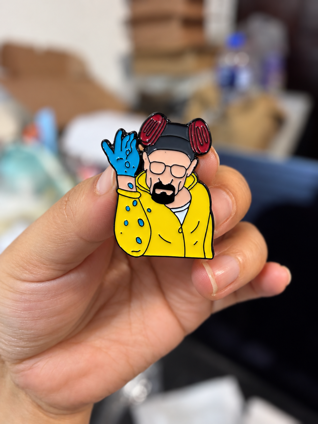 PI001 Pin broche Heisenberg breaking bad para tela accesorio metal esmaltado 3x2cm