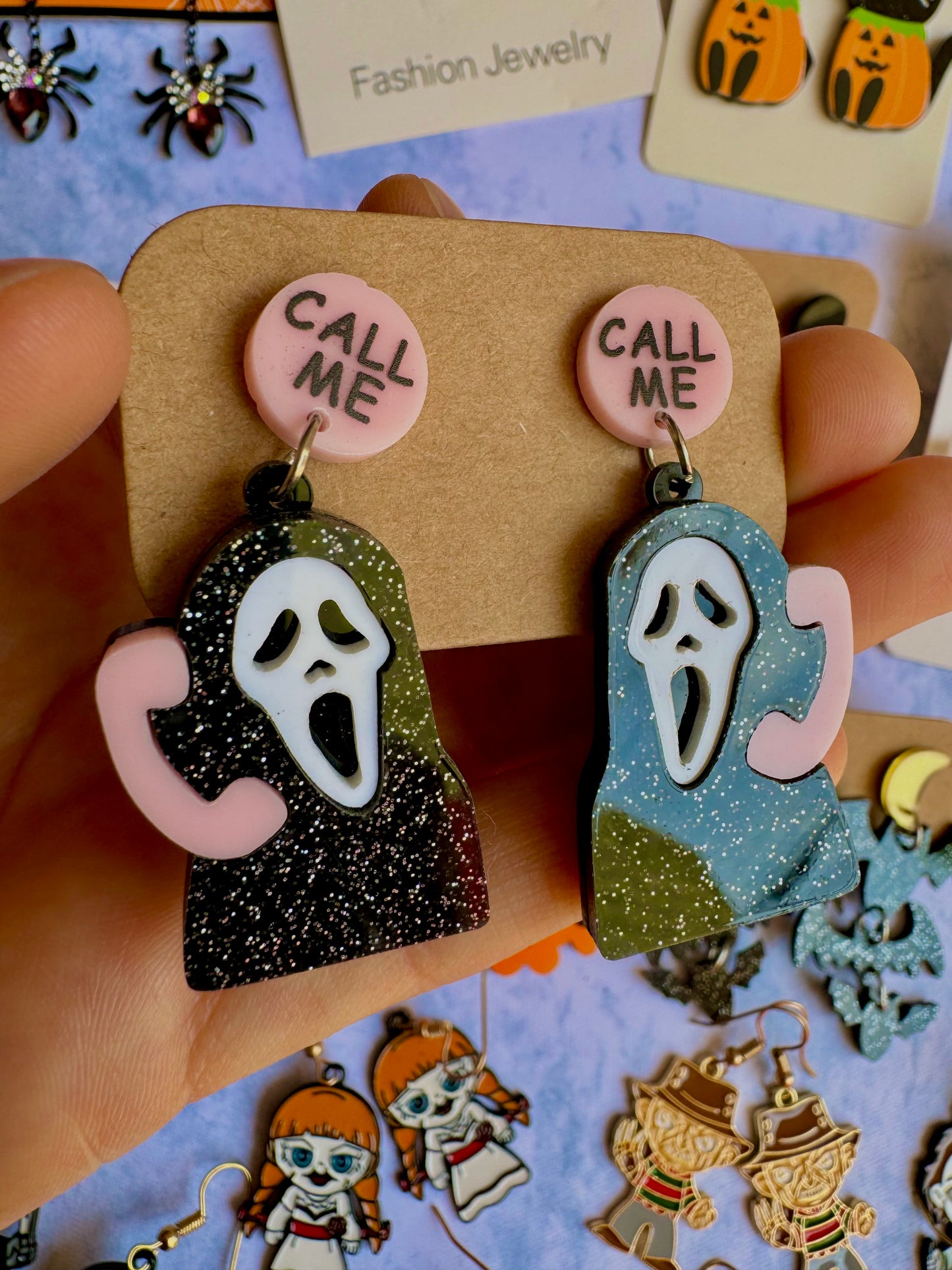 JY39 Aretes Ghostface Scream Halloween