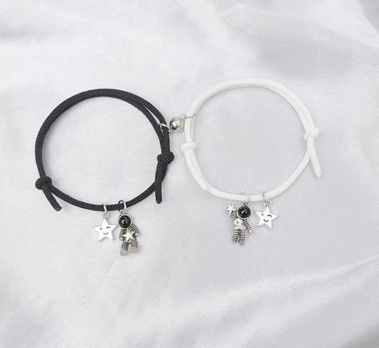 B431BN Pulsera dúo astronauta pareja