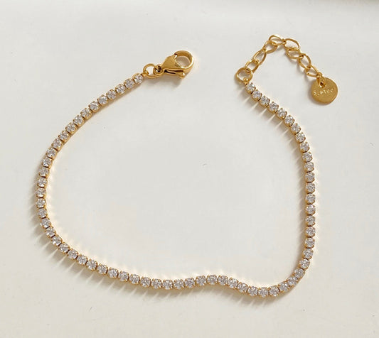 B922 pulsera brillante dorada acero inoxidable 20cm