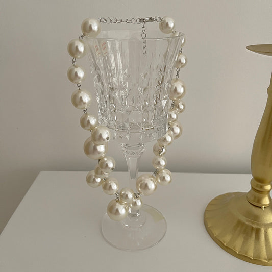 C791 collar perlas blancas 21cm