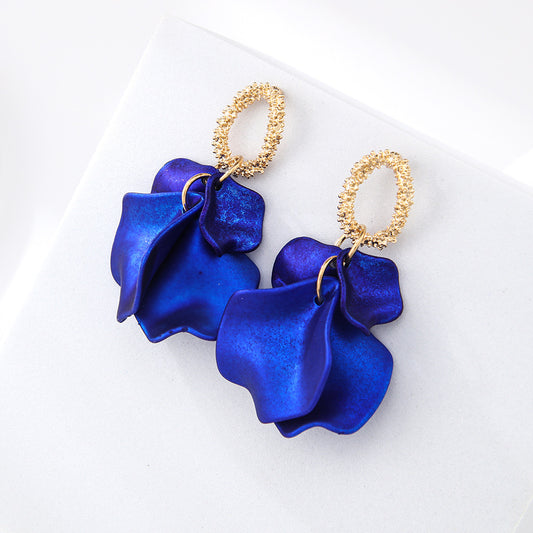 E7311A Aretes petalos ligeros de acrilico fiesta 5cm