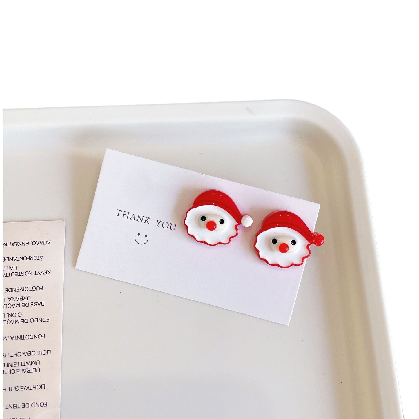 E4236 aretes santa claus resina 2cm