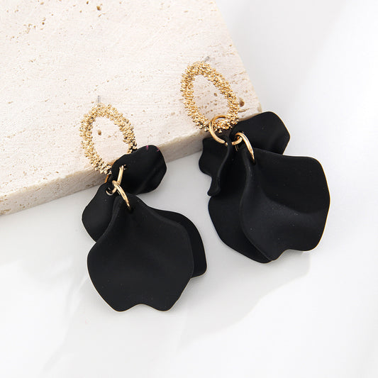 E7311N Aretes petalos ligeros de acrilico fiesta 5cm