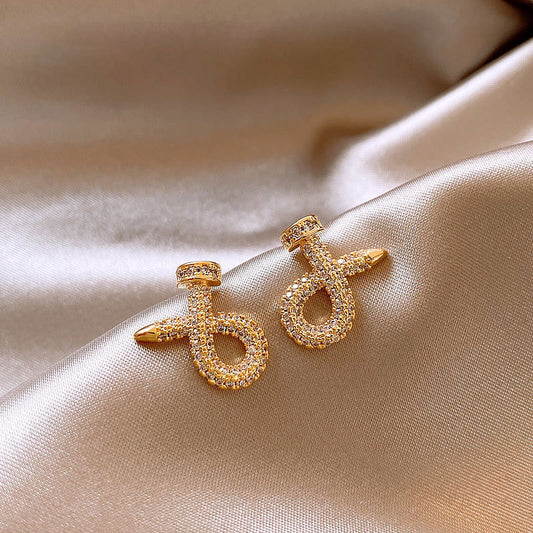 E3245 Aretes brillante aleacion 2cm