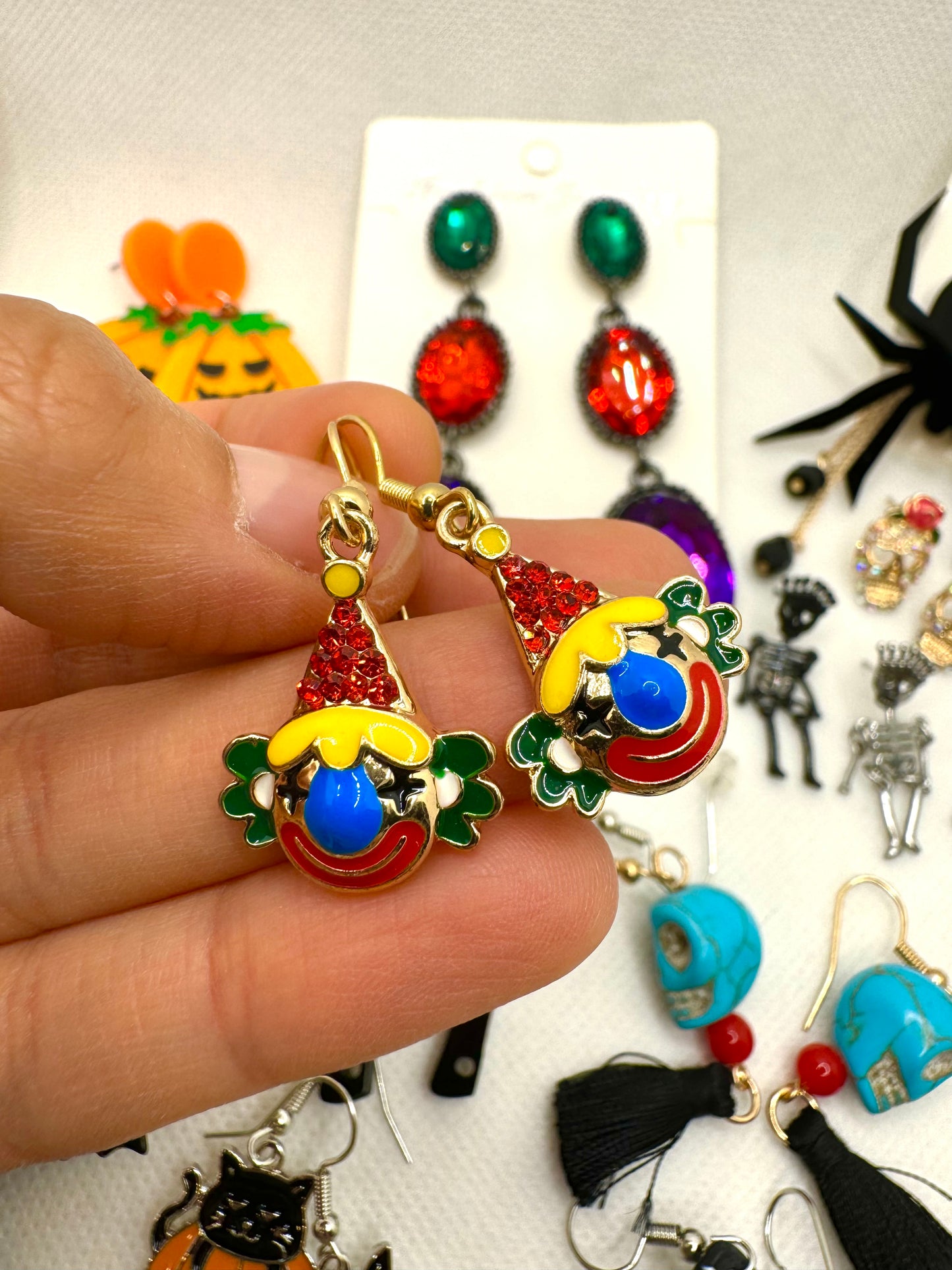 E258 Aretes Payaso Halloween