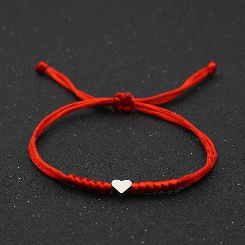 B665 Pulsera corazon soga ajustable