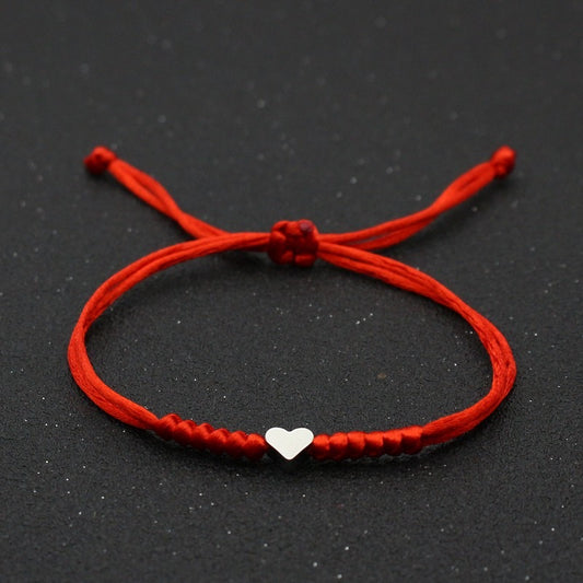 B665 Pulsera corazon soga ajustable