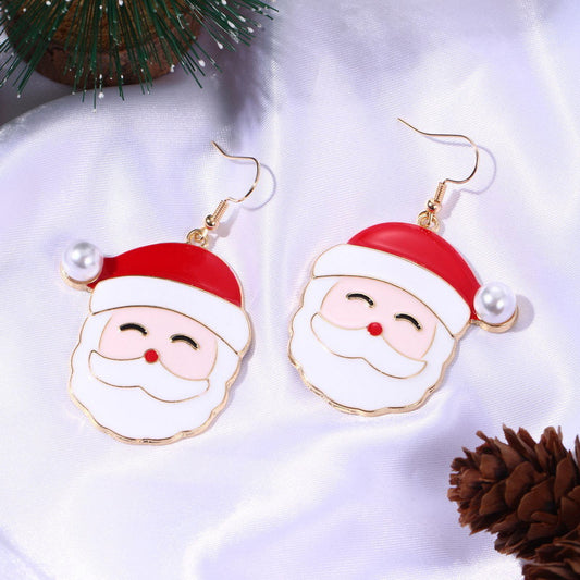 E4022 Aretes Santa Claus acrílico 7cm