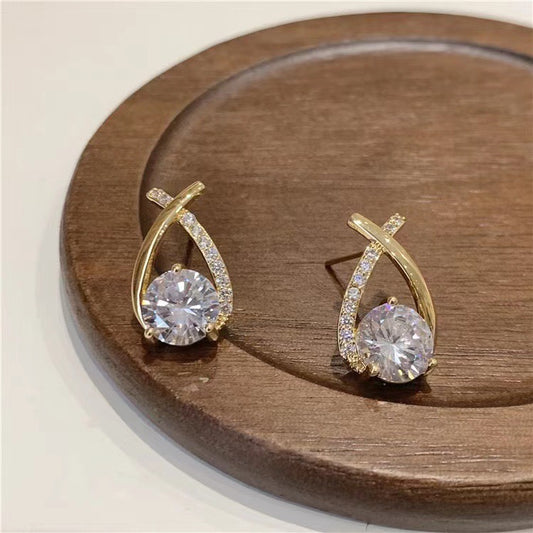 E4268 aretes diamante 2.6cm aleacion
