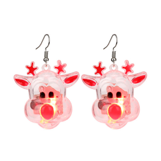 E4818 Aretes led reno navideño 4cm