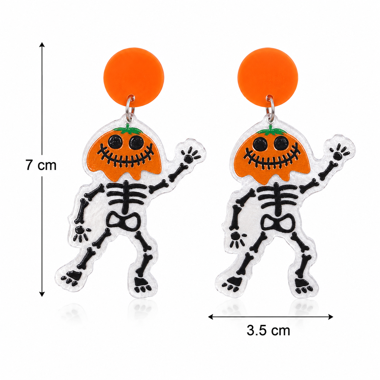 H04 Aretes calabaza esqueleto resina plástica super ligeros