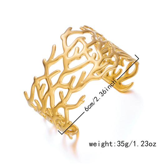 B332 Brazalete acero inoxidable 4cm ancho