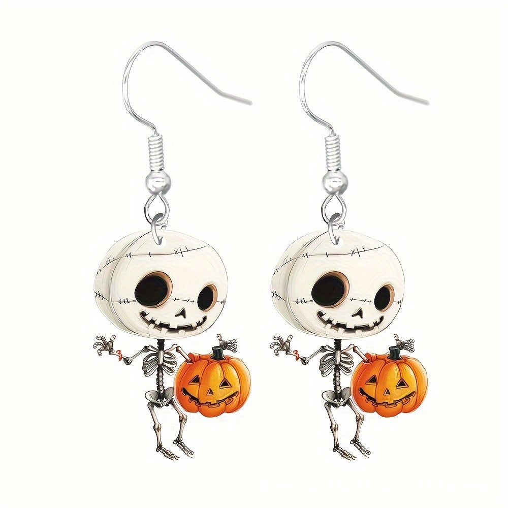 E4009 Aretes Jack Halloween acrílico 4.5cm
