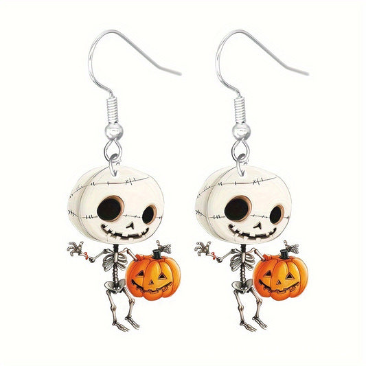 E4009 Aretes Jack Halloween acrílico 4.5cm