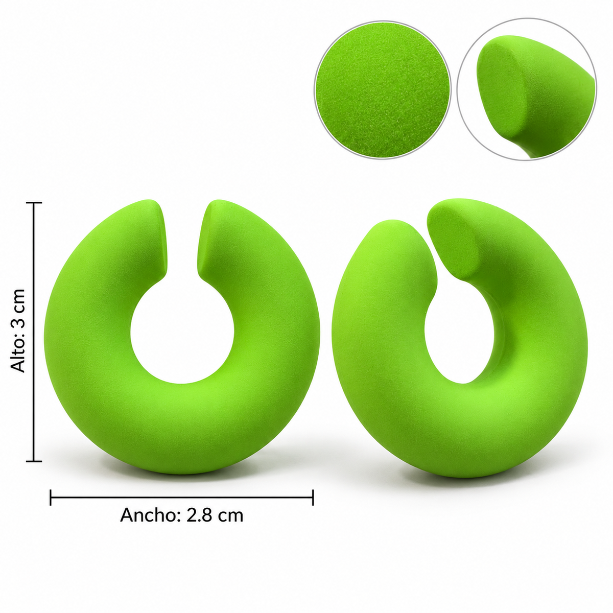 E7526 Simuladores verdes de acrilico 2pcs