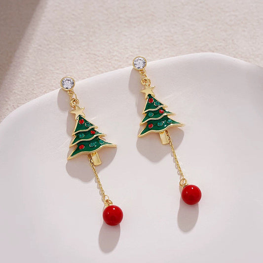 E4430 Aretes árbol de Navidad aleacion 4.5cm