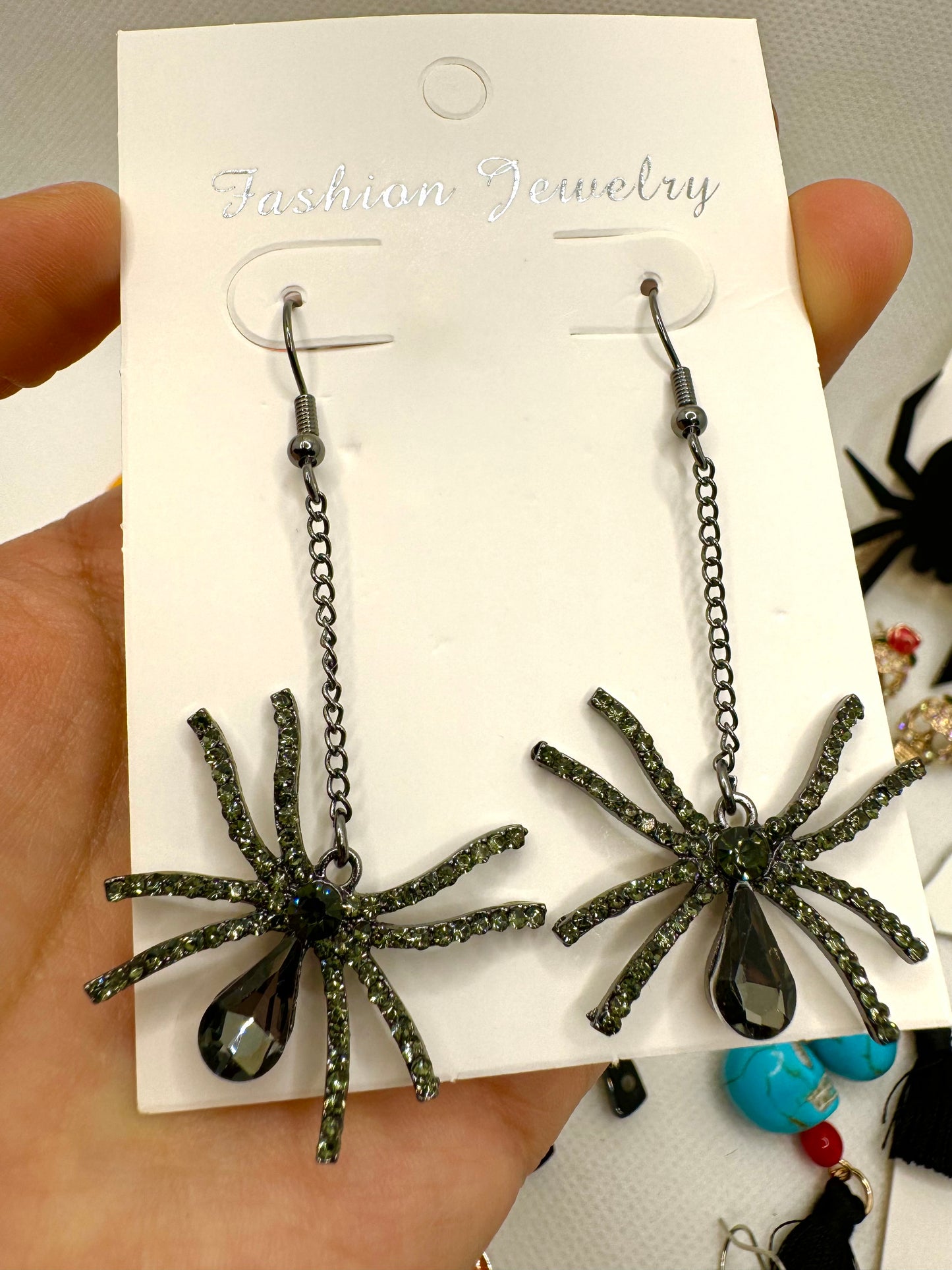 E262 Aretes Arañas Halloween