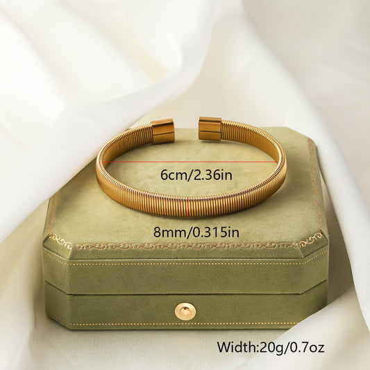 B389D Brazalete dorado acero inoxidable