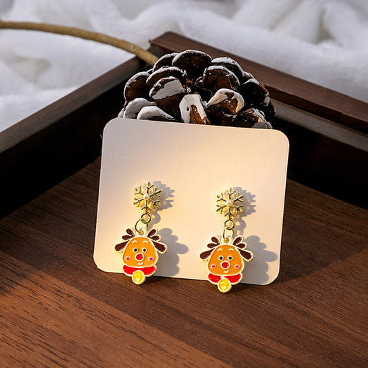 E4199 aretes reno navideño 3cm