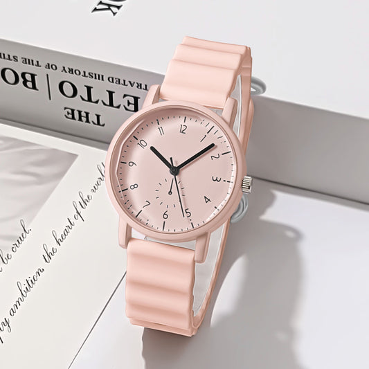R120R Reloj Rosa correa gel de silice para mujer