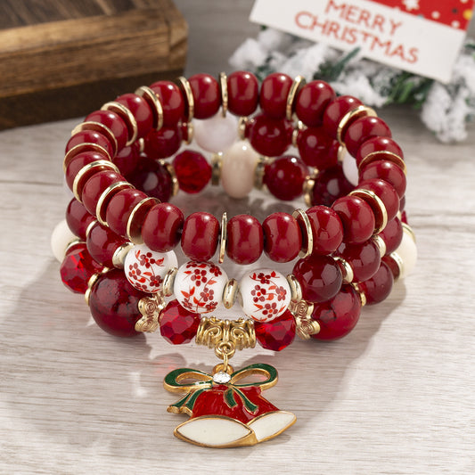 B508 Conjunto de pulseras navideñas campaña elástica