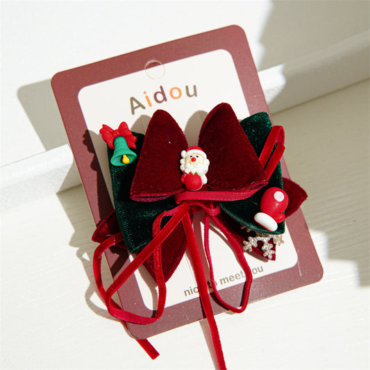 Ac209 Moño rojo Navidad unitalla 1 pieza