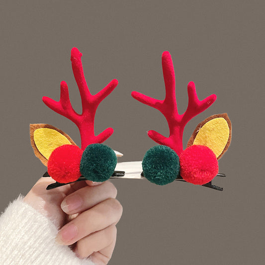 Ac214 pinzas para el cabello reno de navidad 7cm