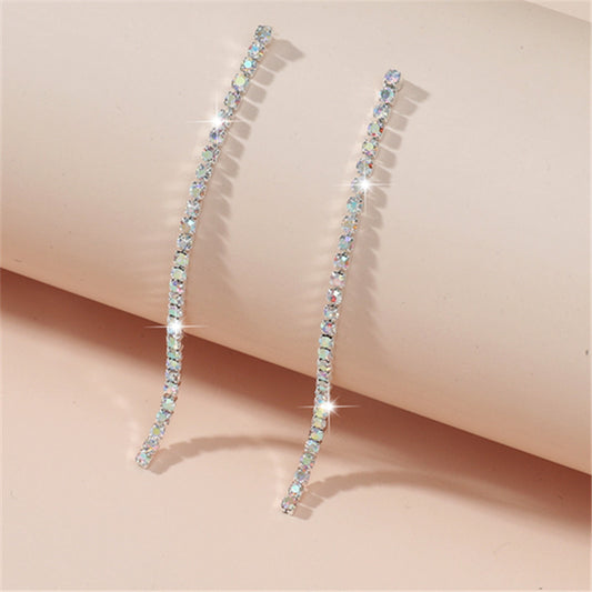 E5830 Pendientes colgantes brillantes aleacion 7cm