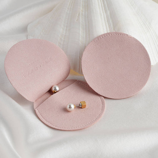 D57 Envoltura bolsa embalaje joyeria gamuza rosa 7x7cm