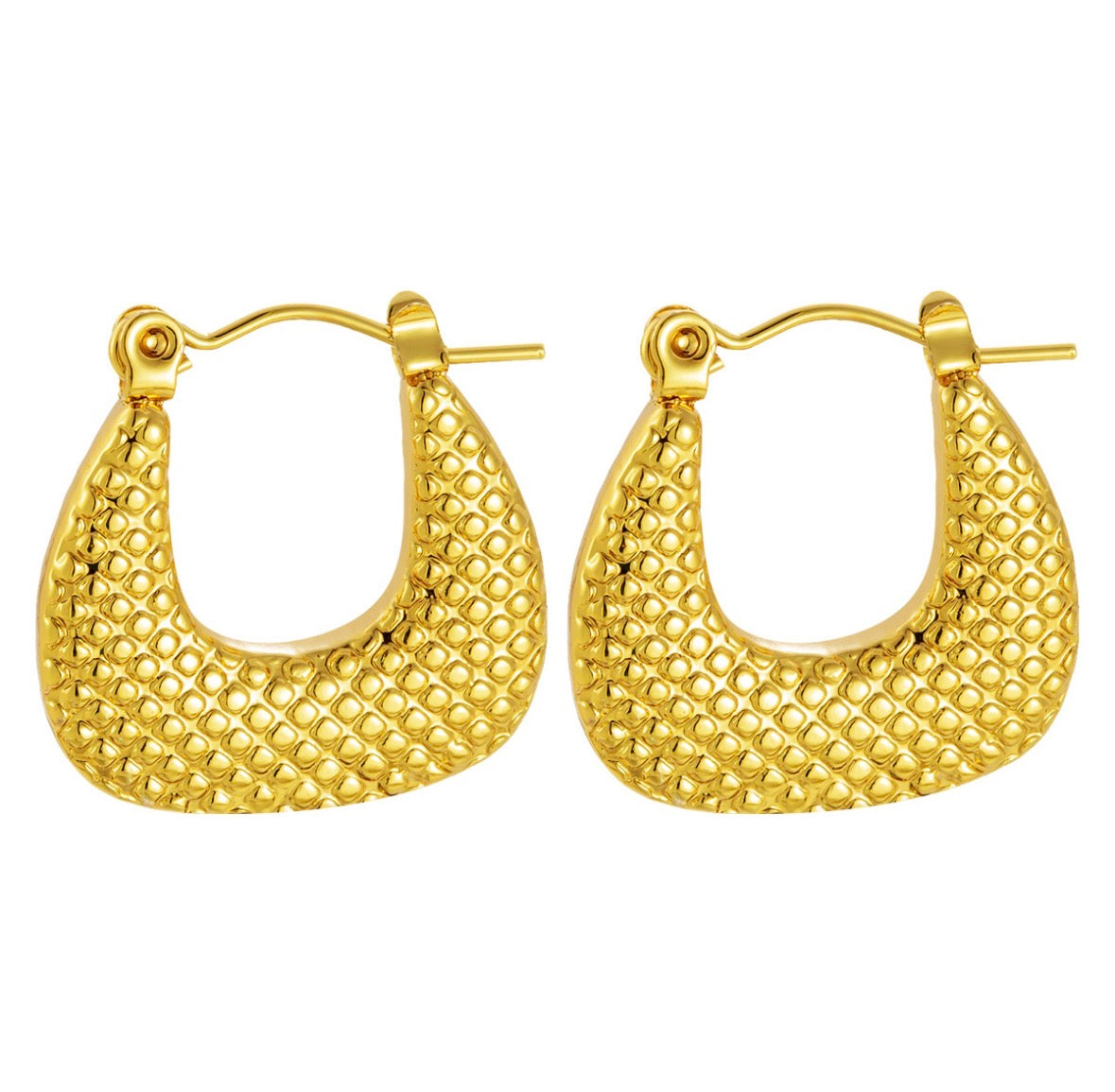 E5495 Arracadas doradas acero inoxidable 3cm