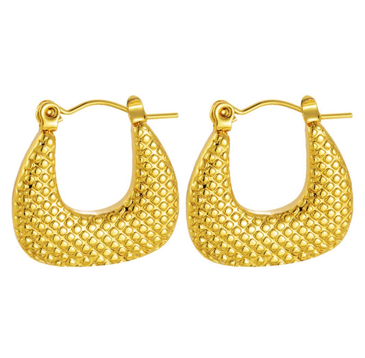 E5495 Arracadas doradas acero inoxidable 3cm