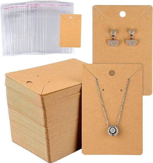 DM10C Paquete 100 tarjeta para joyeria con agujero 6x9cm