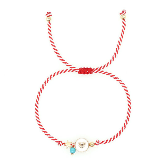B653 Pulsera navideña soga ajustable
