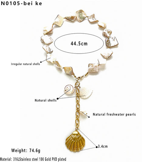 C1598 Collar de Mar acero inoxidable 304 25cm largo