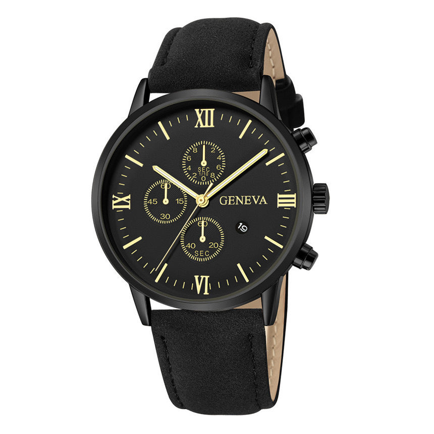 R148 reloj negro elegante para hombre
