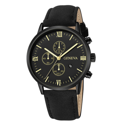 R148 reloj negro elegante para hombre