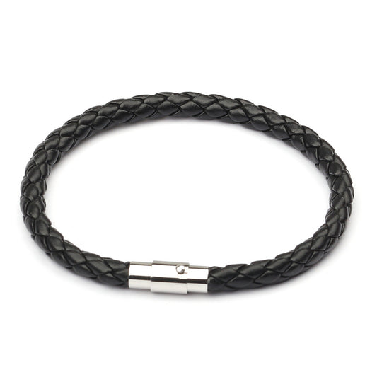 B304N Pulsera caballero cuero sintetico hebilla acero inoxidable magnetica