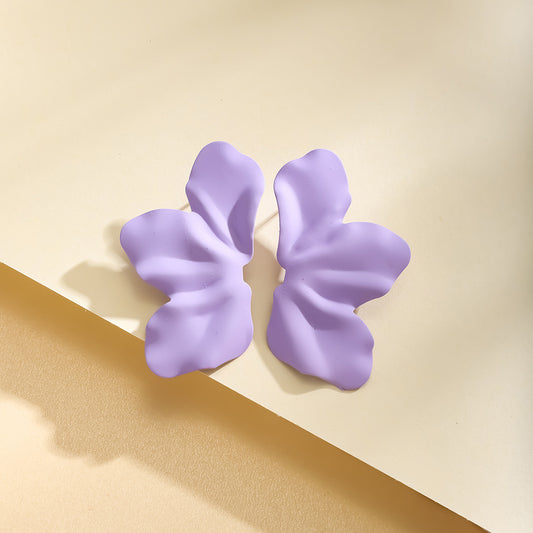 E4569P Aretes petalo aleación 5cm